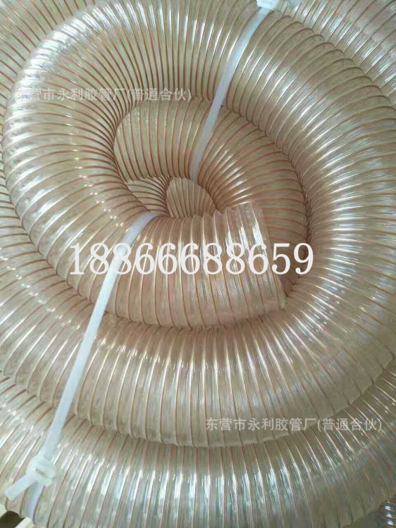 化工陶瓷木業(yè)車間吸塵軟管pu塑筋管透明軟管吸塵通風(fēng)管