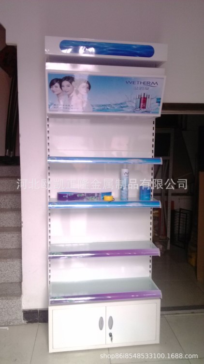 廠家定制化妝品展示柜背柜美容護膚品展示架子 定做面膜展架