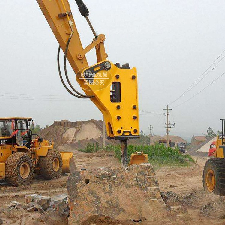 路面破碎建筑地面冲击破碎锤 液压三角炮锤 挖机炮头液压破石器