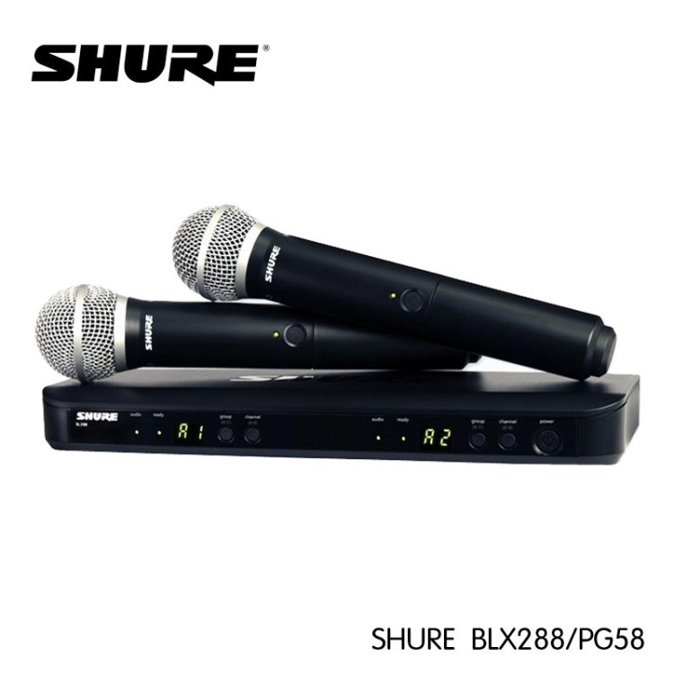 Shure/舒爾 BLX288/PG58 無線人聲保真話筒 麥克風(fēng)一拖二實體經(jīng)營