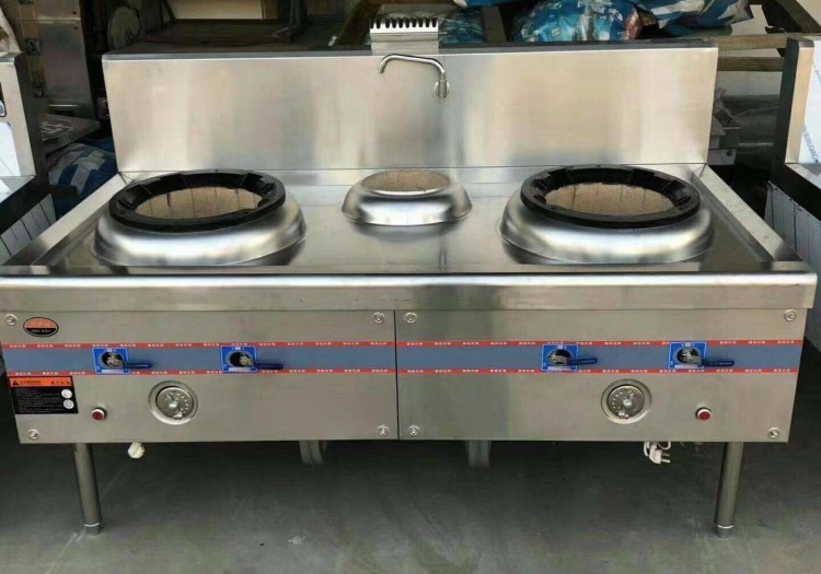 雙炒單溫不銹鋼燃氣灶商用廚房炒灶油氣猛火爐灶不銹鋼猛火灶