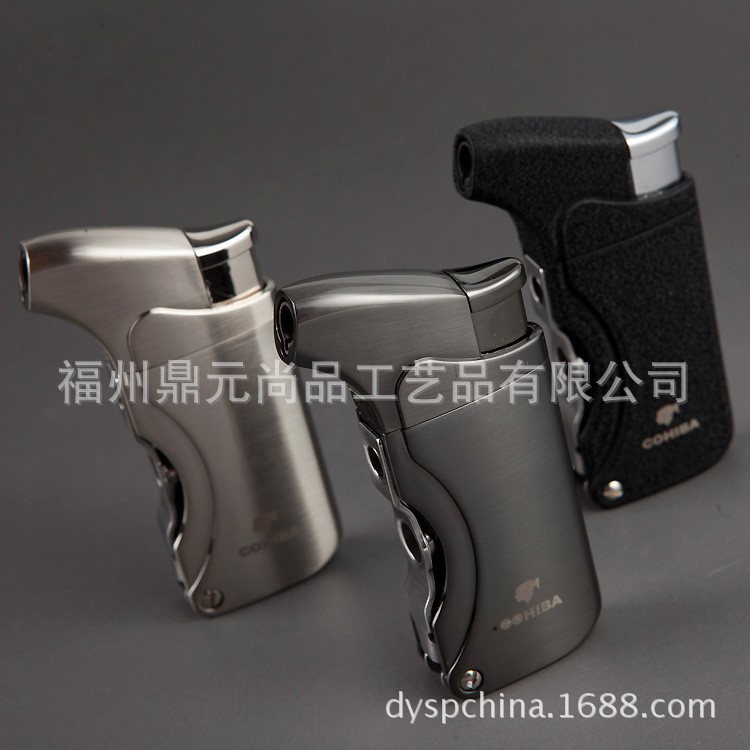 高希霸COHIBA雪茄火機(jī) 單孔直沖防風(fēng)火機(jī)帶打孔器