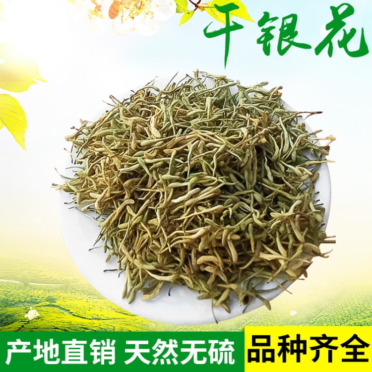 廠家直銷金銀花干 茶葉飲品 批發(fā)散裝金銀花干花絲菊花茶