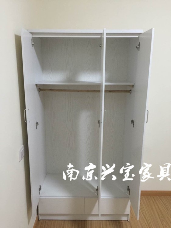 厂销南京两门衣柜 刨花板柜子简易经济出租房屋家具 送货安装