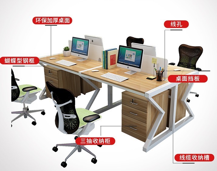 家具職員辦公桌工作位隔斷屏風工作位板試隔間現代玻