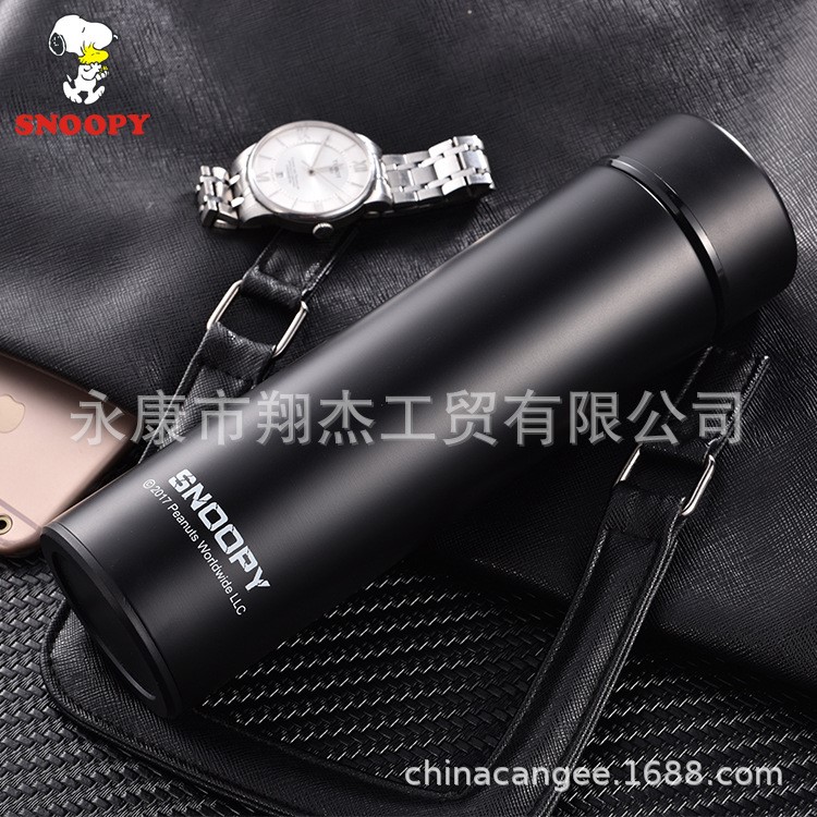新款史努比真空不銹鋼保溫杯便攜運動水杯廣告禮品杯定制logo批發