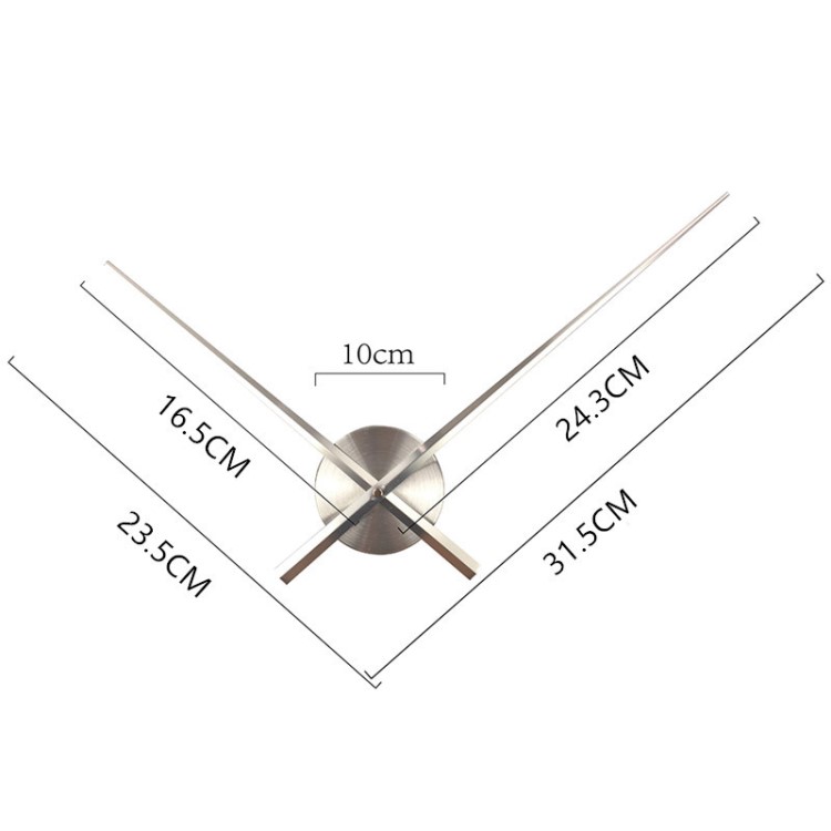 鐘表配件亞馬遜帶包裝歐美客廳DIYclock金屬大指針鐘盤(pán)時(shí)鐘機(jī)芯