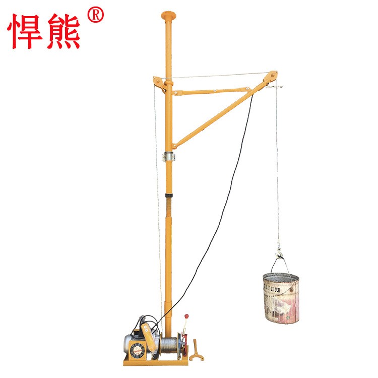 生產(chǎn)單相220V家用便攜式吊運機吊糧機小吊機400kg500kg室內(nèi)吊機