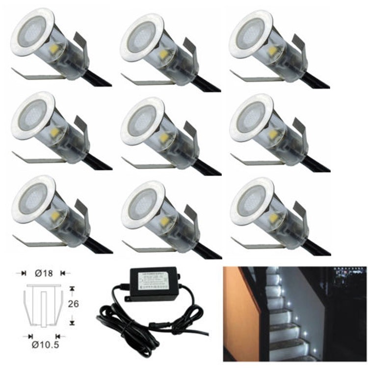 防水0.4W不銹鋼太陽能戶外庭院燈地埋草坪燈臺階甲板燈廠家直銷