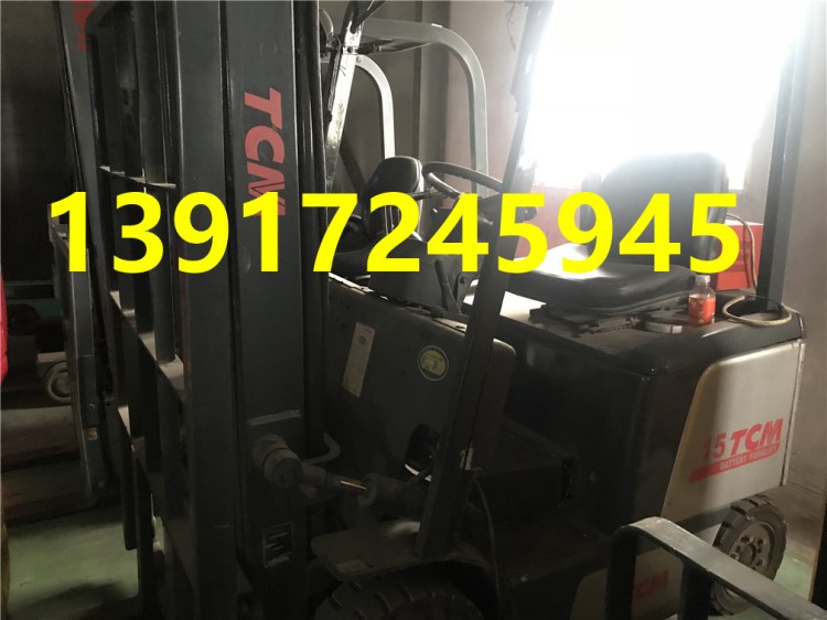 二手TCM蓄電池電動叉車/1.5噸前移式電瓶叉車/日本/美國/德國