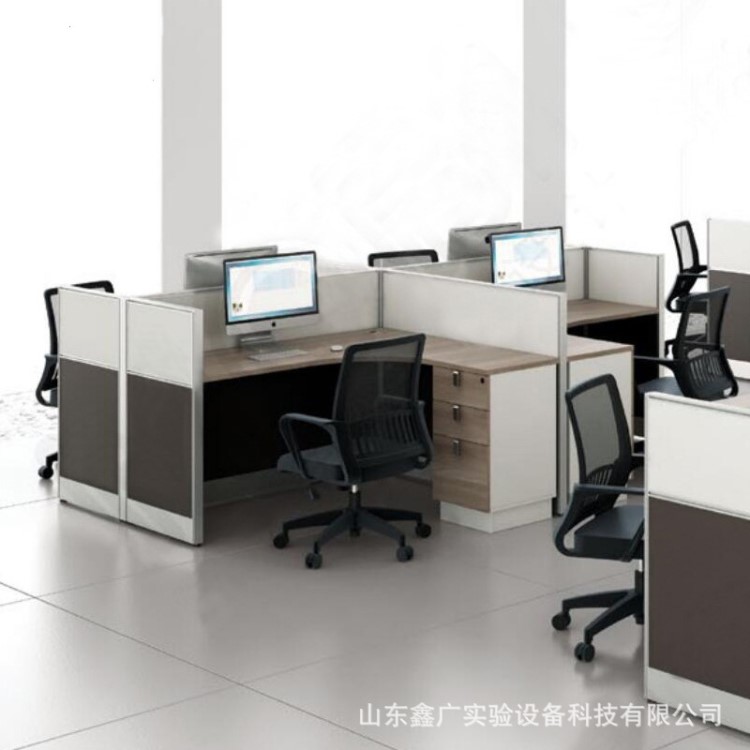 濰坊辦公職員電腦 單人雙人四人位組合 屏風隔斷員工桌偉豪