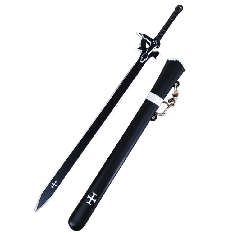 刀剑神域武器周边桐人黑剑阐释者25cm锌合金压铸模型带鞘兵器摆件