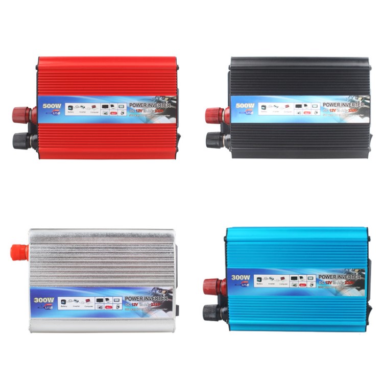 廠家12v/24v轉(zhuǎn)220v500w1000W修正弦波逆變器 小型USB高頻逆變器