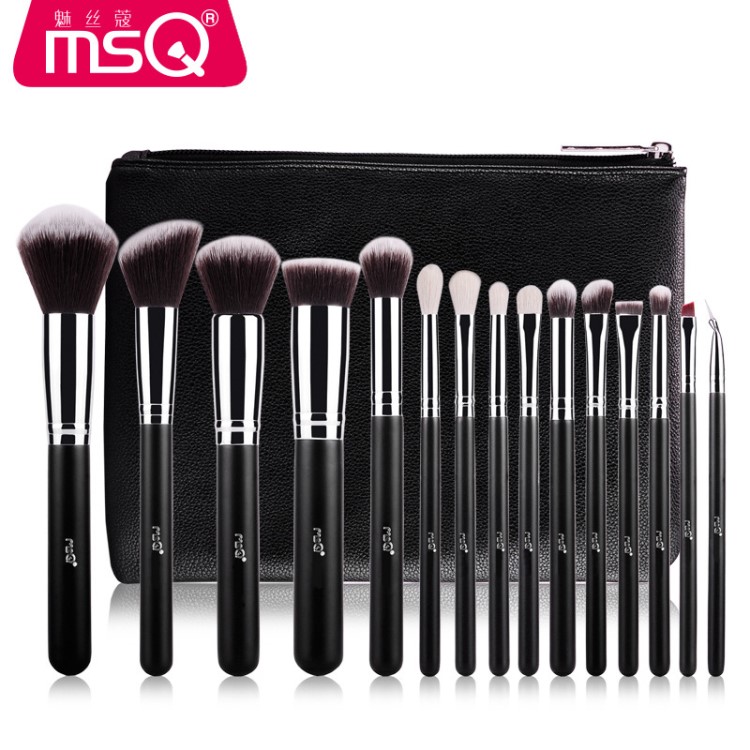 MSQ/魅絲蔻 15支玫瑰金化妝刷 羊毛全套刷包彩妝工具