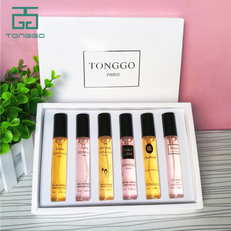 TONGGO唐格兒12ml 6支禮盒套裝試管女士香水小樣批發(fā) 裝香水