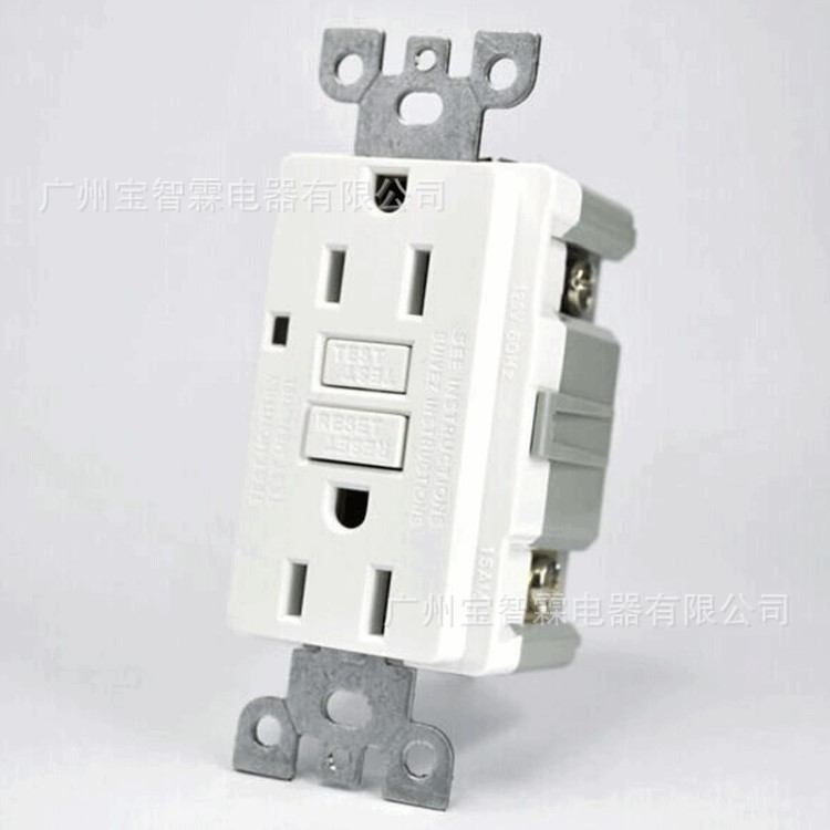 美國開關插座墻壁 智能帶LED燈插座 UL電動割草機機插座