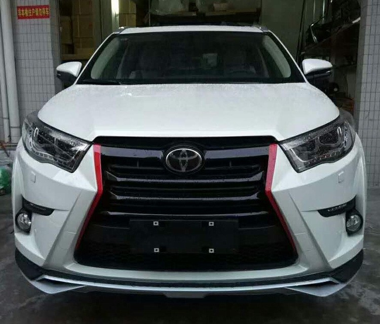 2015款汉兰达改装雷克萨斯nx大包围前杠中网总成后唇汉兰达大包围