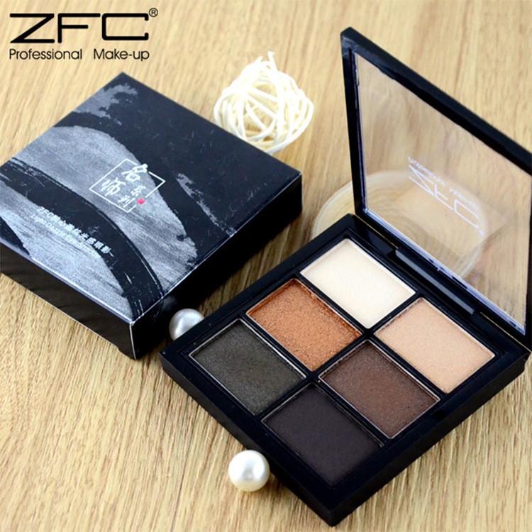 ZFC名師系列六色眼影6色珠光眼影盒大地色煙熏彩妝批發(fā)