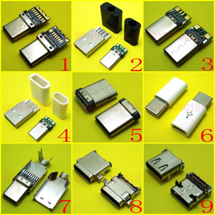 USB-C連接頭主板板端接插件母座USB 3.1 TYPE-C PCB連接器