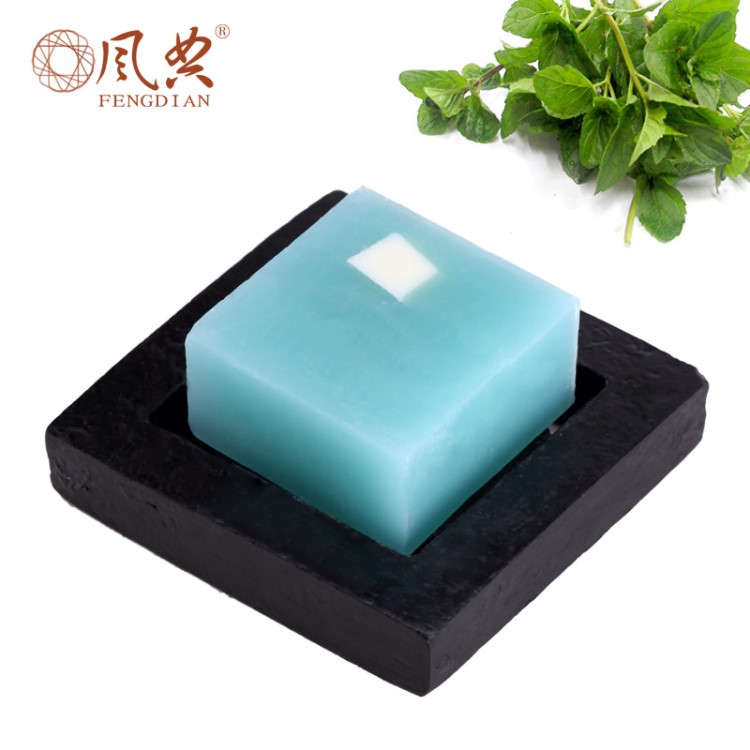 廠家直銷天然薄荷補水控油保濕植物精油手工皂批發OEM定制