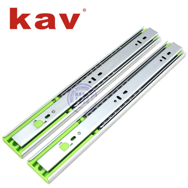 45寬三節鋼珠反彈滑軌 推彈導軌觸碰式滑軌 設備路軌 45310F