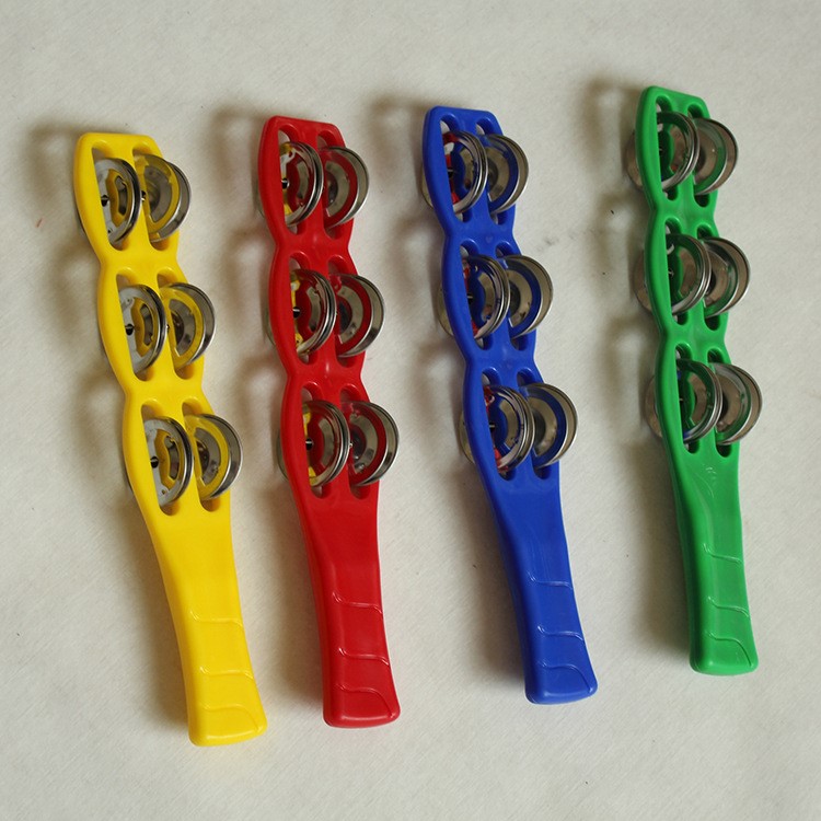 益智兒童樂器 學(xué)校教具兒童音樂玩具 透明 6鈴板叉 定制