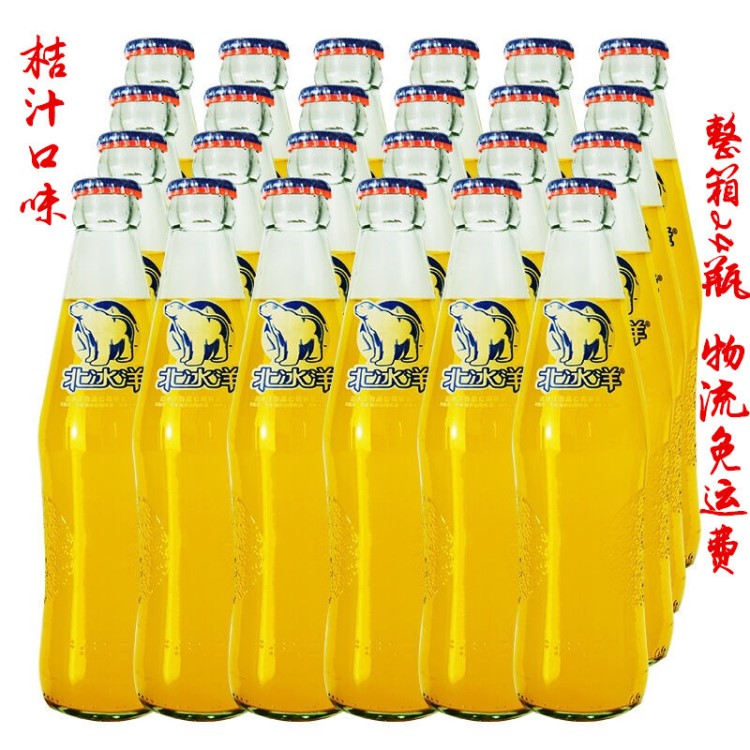 北冰洋汽水 桔汁口味 老北京玻璃瓶北冰洋汽水248ml*24瓶整箱