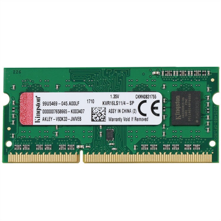 Kingston/金士頓內(nèi)存條DDR3L 4G 1600低電壓筆記本內(nèi)存