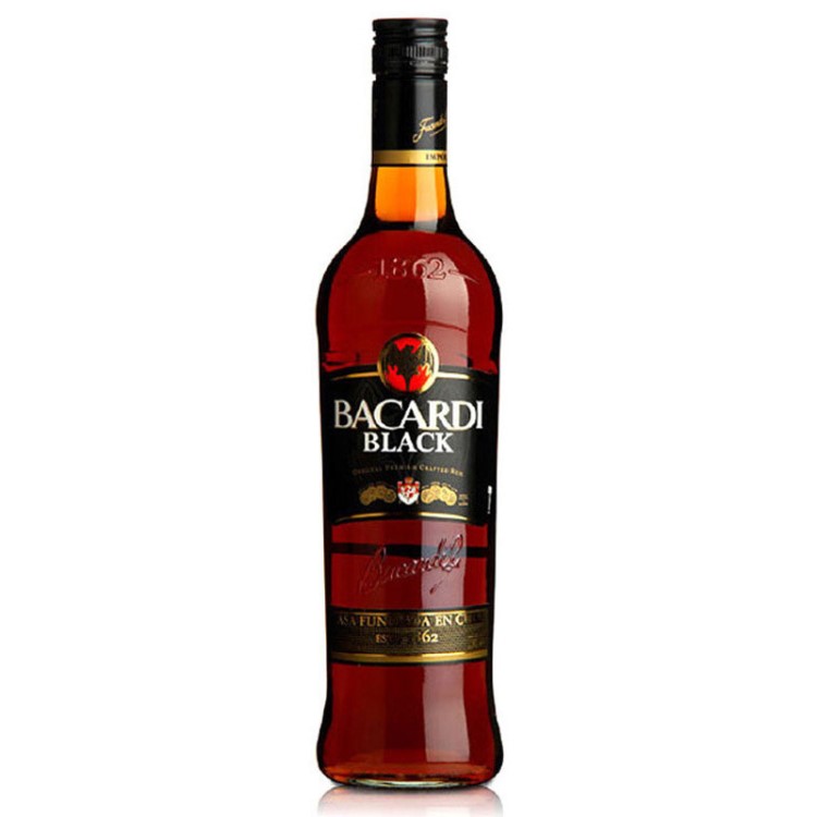 烘焙专用 波多黎各洋酒百加得黑朗姆酒【BACARDI BLACK】750ML