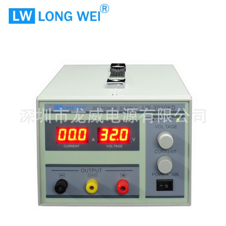 LW3030KD龍威直流穩(wěn)壓開關(guān)電源30V30A電鍍老化LED測試電源