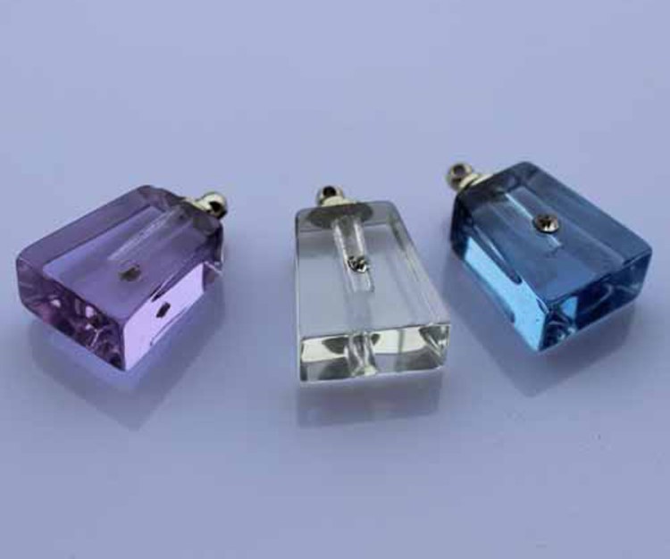 米上刻字 大米刻字 廠家批發(fā)配件 鑲鉆水晶瓶&rarr;梯形