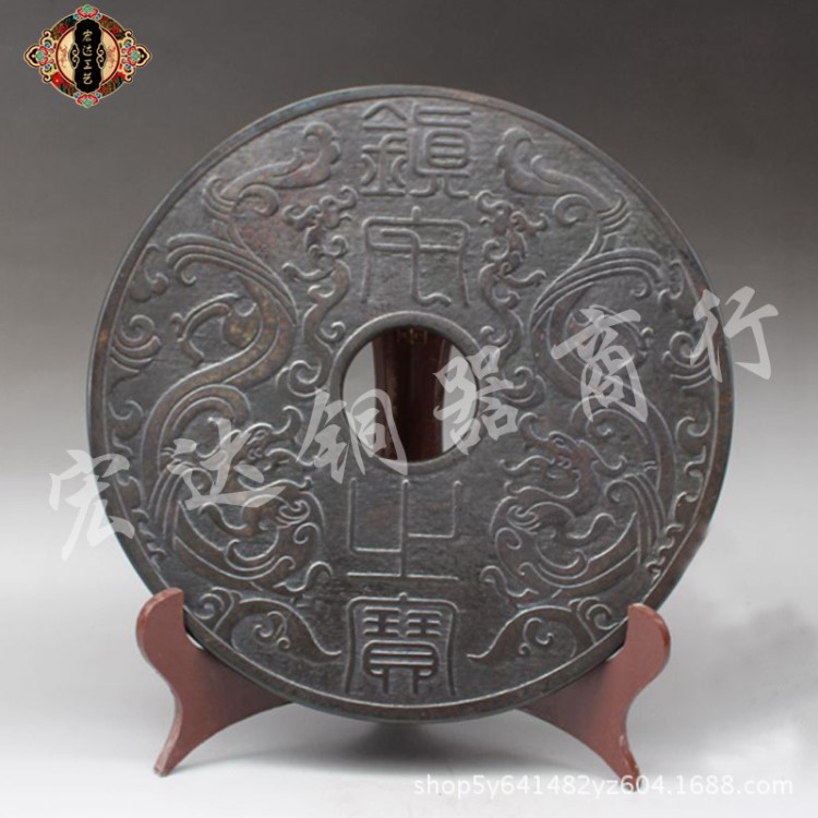 批發(fā)仿古玉石玉器 精雕浮雕平安扣 30CM玉璧玉飾 復(fù)古家居擺件