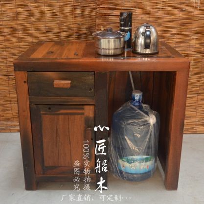 老船木家具 船木茶水柜 小柜子 心匠家具 廠家直銷