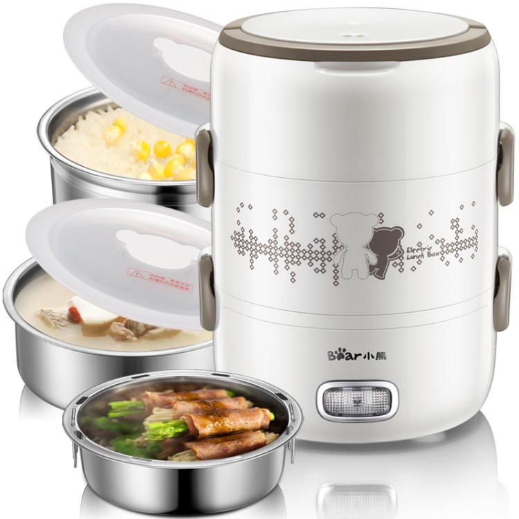 Bear/小熊 DFH-S2358 電熱飯盒加熱飯盒保溫可插電加熱三層蒸飯器