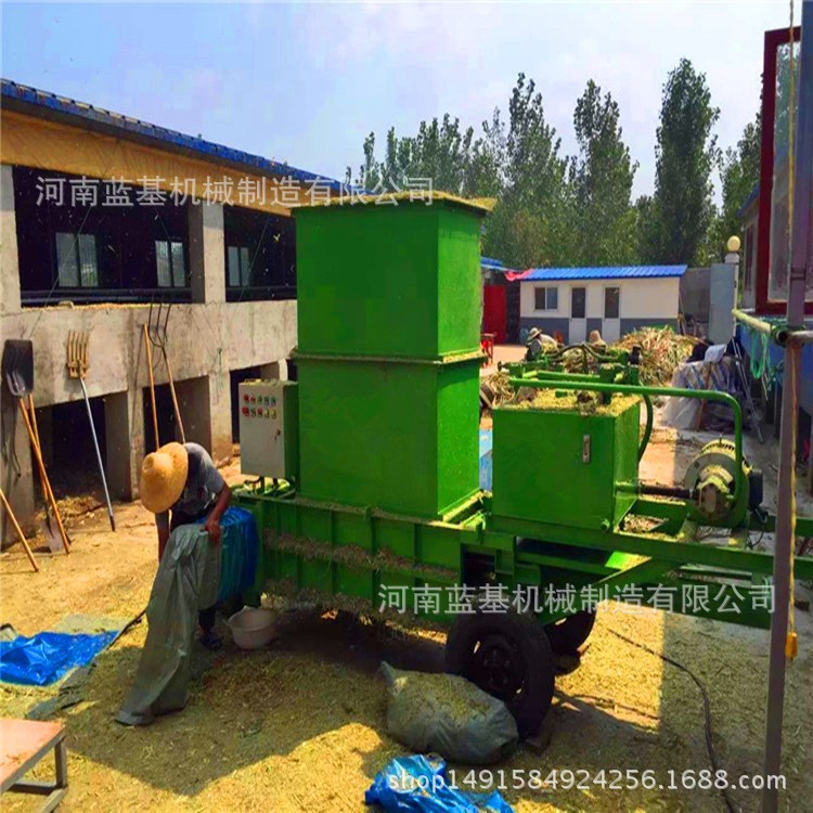 全自動液壓青儲秸稈打包機 飼料儲存打包機 玉米桿打捆機
