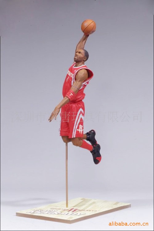 NBA籃球運(yùn)動(dòng)員 火箭前籃球運(yùn)動(dòng)員麥迪籃球運(yùn)動(dòng)員寫實(shí)模型