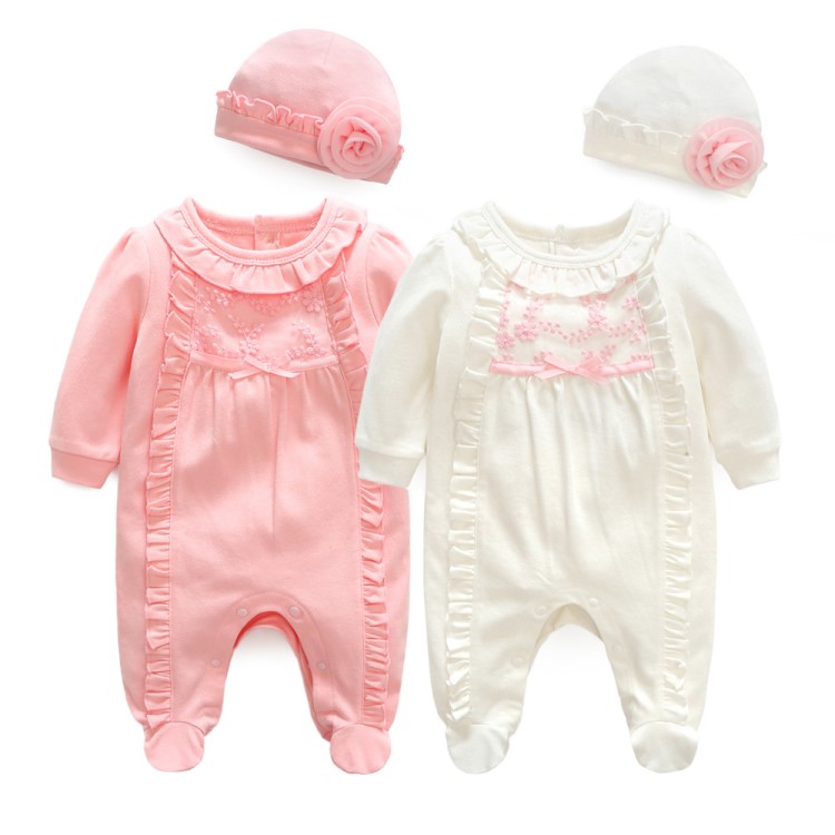 嬰幼兒服飾新款 新生兒連體衣春秋 寶寶長袖哈衣 日韓爬服