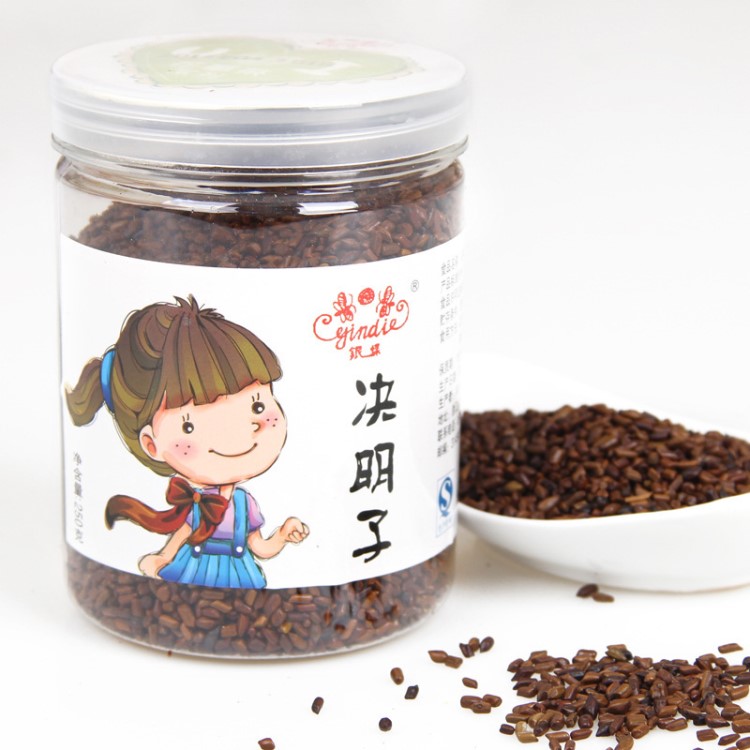 銀蝶花草茶決明子茶葉瓶裝 熟制決明子250g廠家批發(fā) 價(jià)格優(yōu)惠