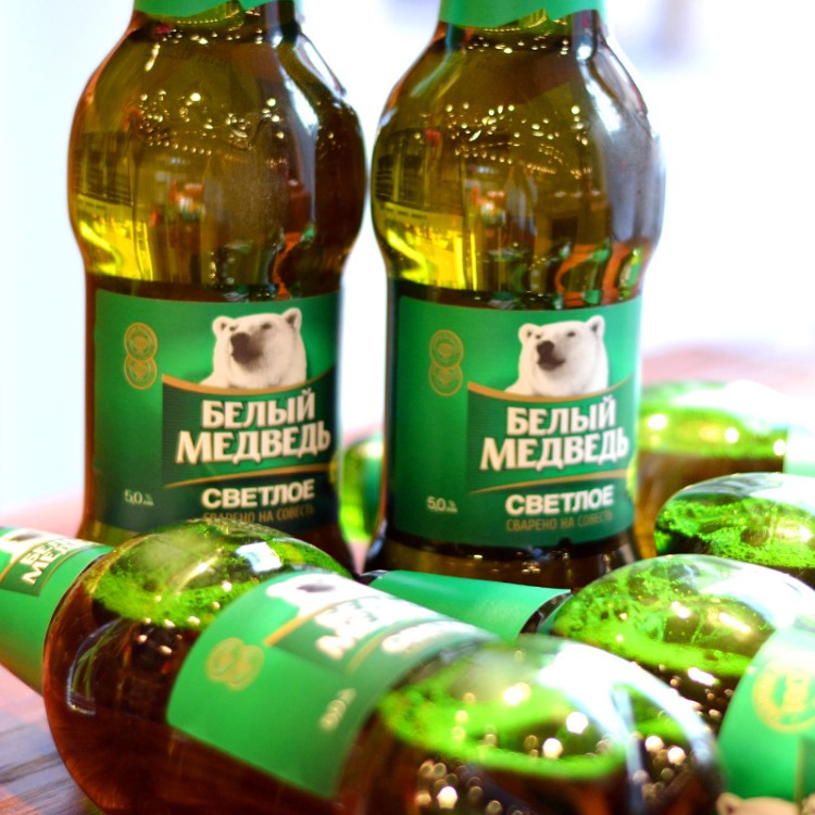 俄羅斯啤酒大白熊啤酒原裝啤酒桶裝1.5L*6桶小麥精釀啤酒