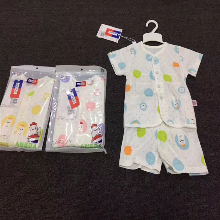 安寶兒短袖套裝0-3歲嬰兒服裝棉嬰裝安寶兒嬰裝夏季嬰裝