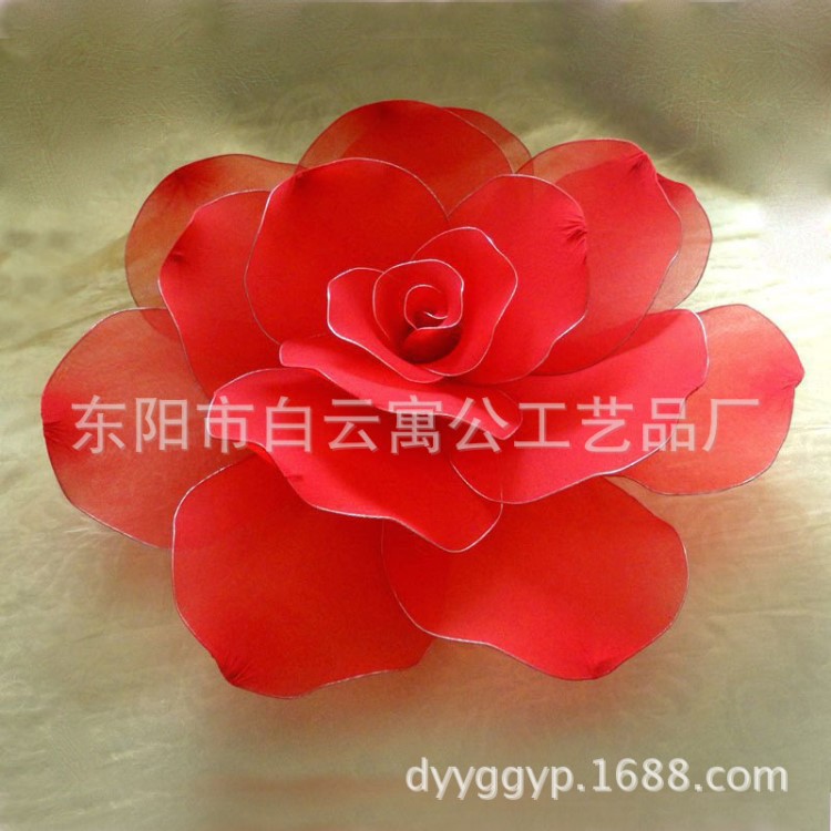 大型大型仿真絲網(wǎng)花成品玫瑰花 櫥窗花朵 中庭吊掛花朵裝飾展廳