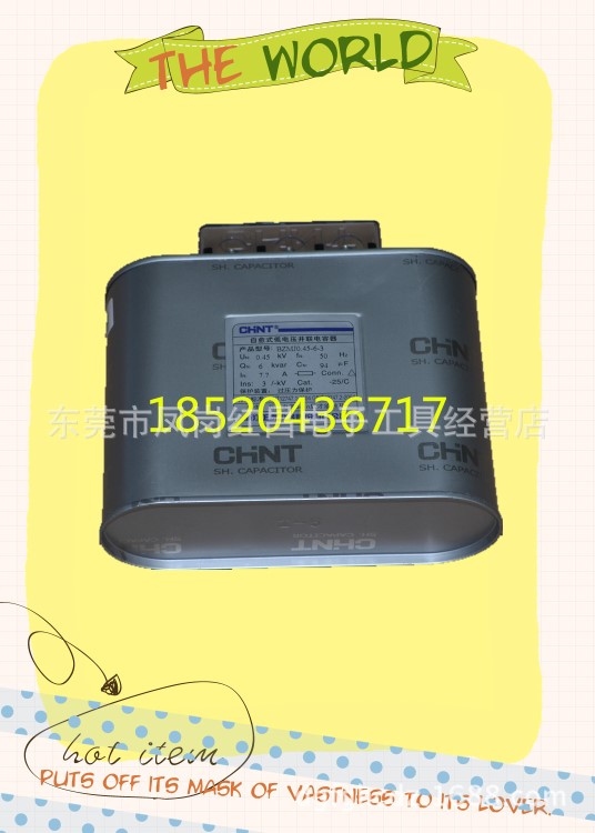 供应正泰电力补偿电容器BSMJ-0.45-6-3 6KVAR 450V