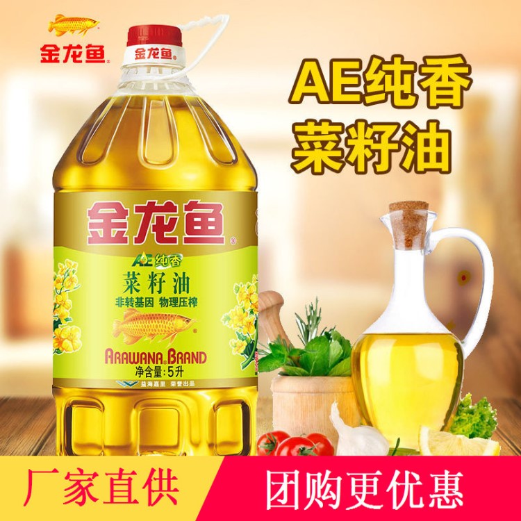 金龙鱼 AE香营养菜籽油5L 物理压榨工艺 金龙鱼食用油 金龙鱼油