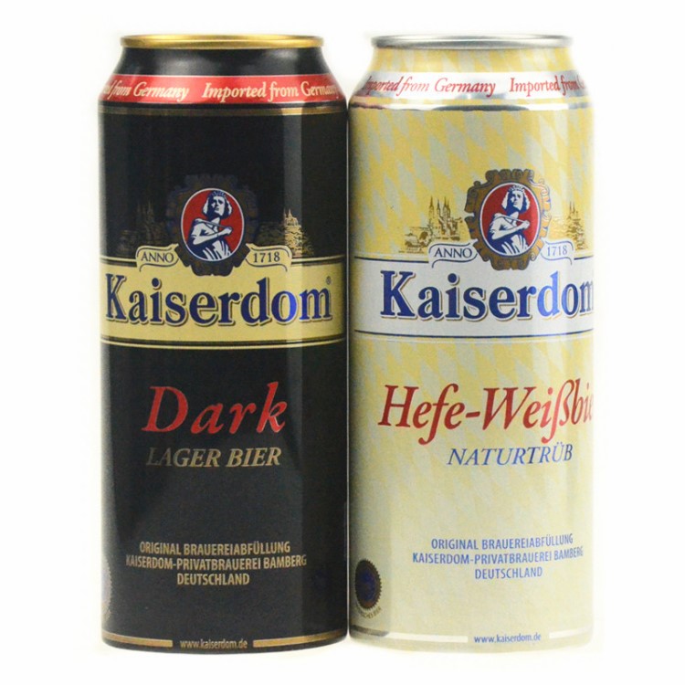 德國啤酒凱撒頓姆啤酒kaiserdom黑白啤酒500ml*24罐/箱