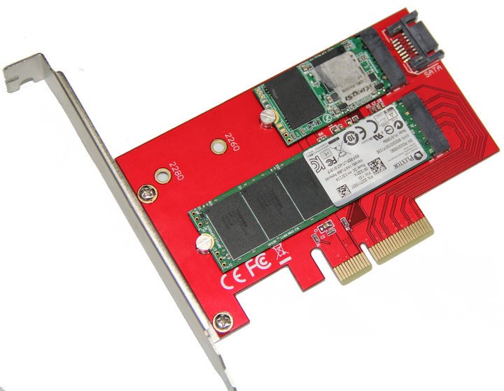 PCI-E转NGFF转接卡PCI-E转M.2接口SSD SATA3.0 6GB固态硬盘扩展卡