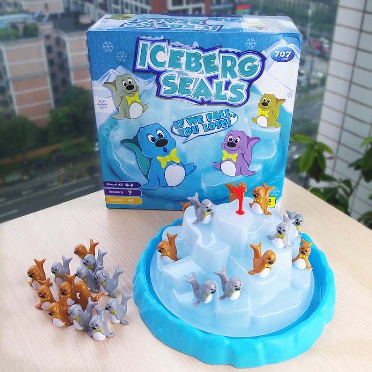 宏英707冰山疊海豹　冰山上的海豹 平衡手部精細(xì)動作桌面游戲