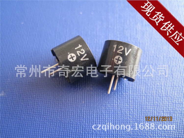 供應(yīng)奇宏12*9.5mm12V電聲器件環(huán)保式蜂鳴器