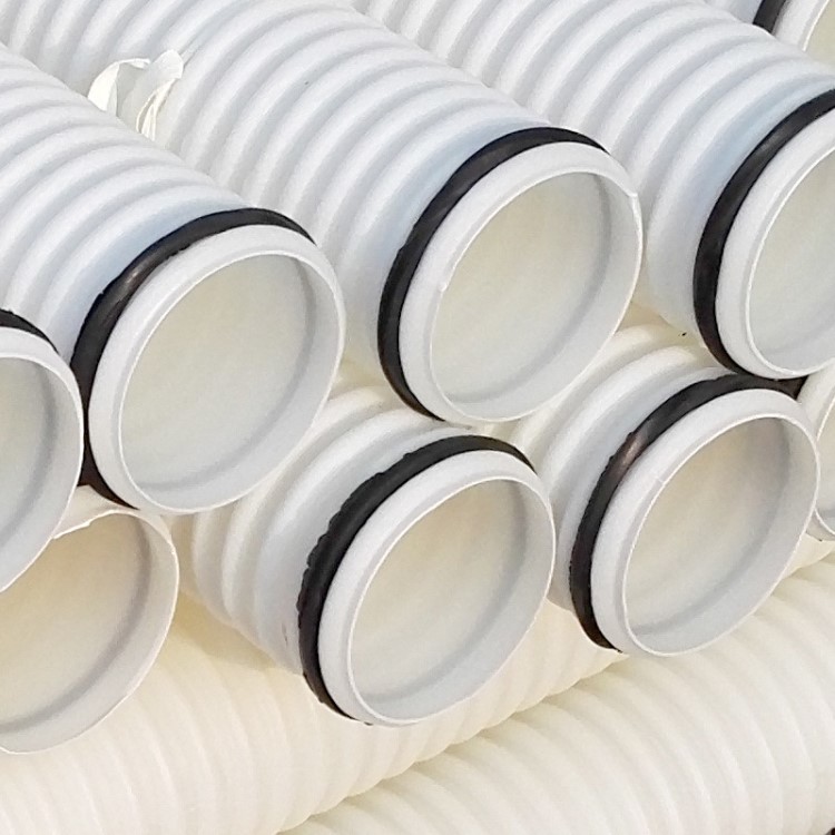 廠家批發(fā)定制白色雙壁波紋管小口徑打孔滲水管 規(guī)格 質(zhì)量