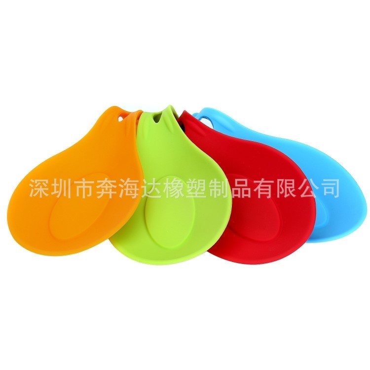 批發(fā) 廚房工具 硅膠擱勺器 食品級 耐高溫硅膠勺子墊 鍋鏟湯勺墊