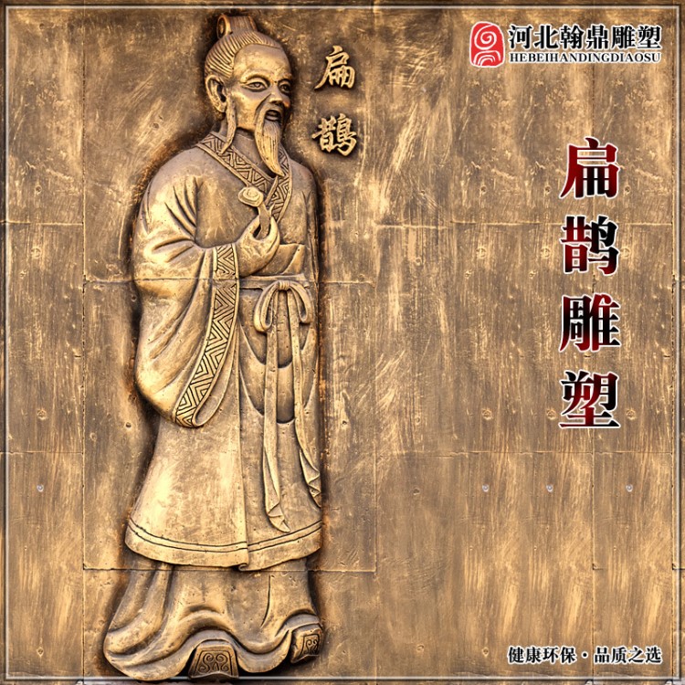 廠家定制玻璃鋼浮雕 仿銅古代名人浮雕壁畫 中醫館展覽文化墻景觀